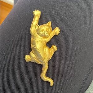 Vintage Cat Brooch by JJ